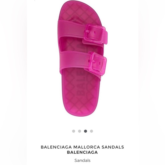 BALENCIAGA “Mallorca” jelly sandals AUTHENTIC, magenta - Picture 1 of 13